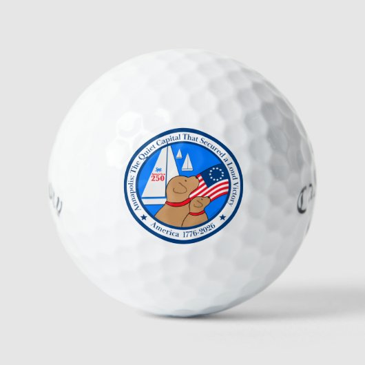 Annapolis Amerika 250e Verjaardag Golfballen (Voorkant)