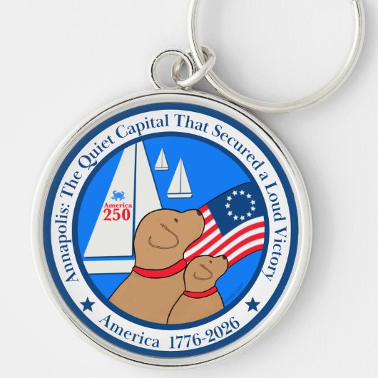 Annapolis Amerika 250e Verjaardag Sleutelhanger (Voorkant)