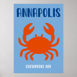 Annapolis Bold Chesapeake Bay Crab Art Print