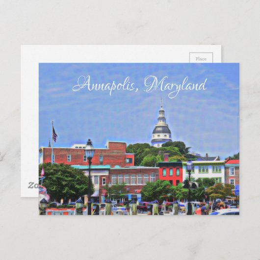 Annapolis, Briefkaart Maryland (Voorkant / Achterkant)