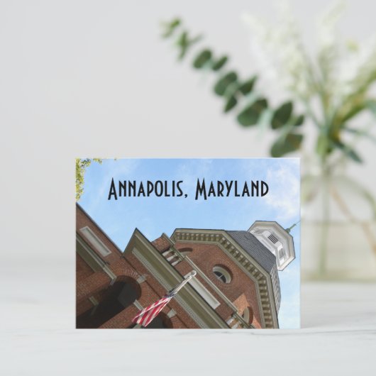 Annapolis, briefkaart van het gerechtsgebouw van d (Staand voorkant)