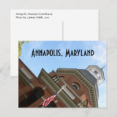 Annapolis, briefkaart van het gerechtsgebouw van d (Voorkant / Achterkant)