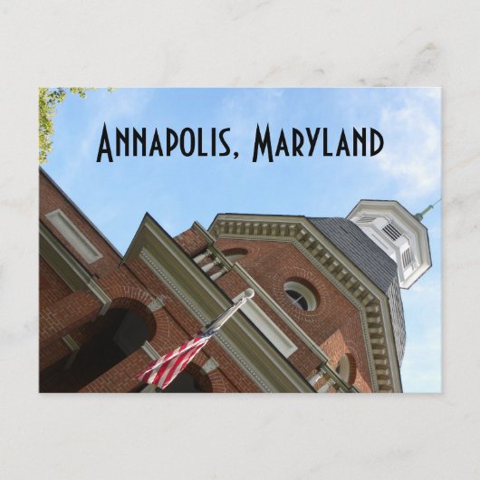 Annapolis, briefkaart van het gerechtsgebouw van d (Voorkant)