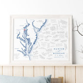 Annapolis Bruiloft Modern Gastenboek Poster