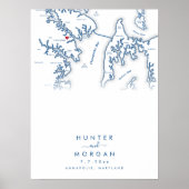 Annapolis Bruiloft Modern Gastenboek Poster (Voorkant)