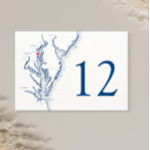 Annapolis Chesapeake Bay Map Elegant Navy Wedding Kaart