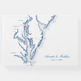 Annapolis Chesapeake Bay Map Weddenschap Gastenboek