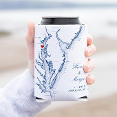 Annapolis Chesapeake Bay Map Wedding Favor Drink Blikjeskoeler