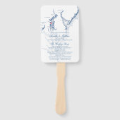 Annapolis Chesapeake Bay Wedding Program Elegant Handwaaier (Voorkant)