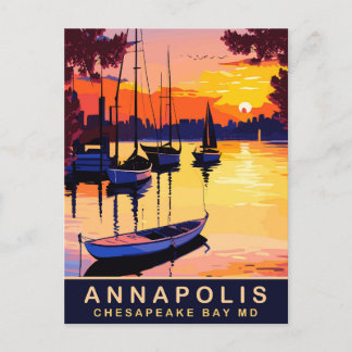Annapolis, Chesepeakebaai, Maryland, Reizen Briefkaart