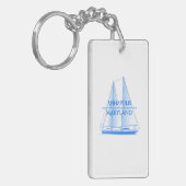 Annapolis Coastal Nautical Sailing Sailor Sleutelhanger (Voorkant Links)