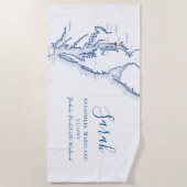 Annapolis gepersonaliseerde vrijgezellenweekend strandlaken (Voorkant)