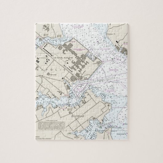 Annapolis Harbor Chart Legpuzzel (Verticaal)