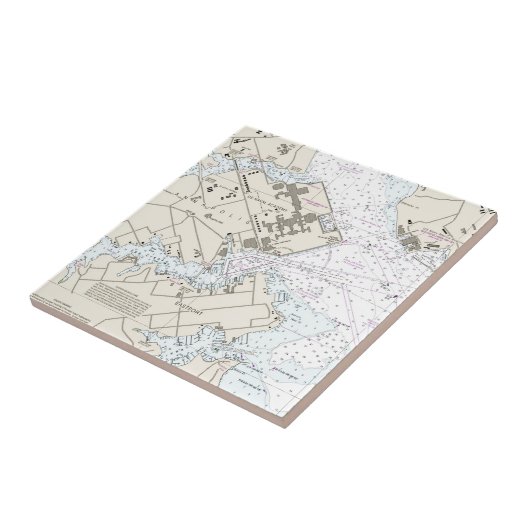 Annapolis Harbor Chart Tegeltje (Zijkant)