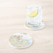 Annapolis Harbor Chart Zandsteen Onderzetter (Zijkant)