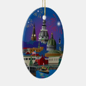 Annapolis Holiday Lights Parade Keramisch Ornament (Rechts)
