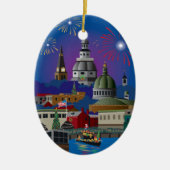 Annapolis Holiday Lights Parade Keramisch Ornament (Voorkant)