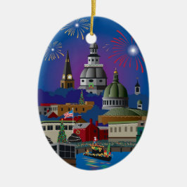 Annapolis Holiday Lights Parade Keramisch Ornament