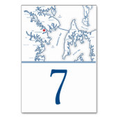 Annapolis Kaart Elegant Navy Bruiloft (Achterkant)