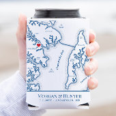 Annapolis Kent Island kaart bruiloft gunst Drink Blikjeskoeler