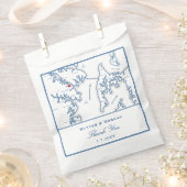 Annapolis Kent Island kaart Marine Dank u bruiloft Bedankzakje (Geknipt)