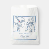 Annapolis Kent Island kaart Marine Dank u bruiloft Bedankzakje (Voorkant)