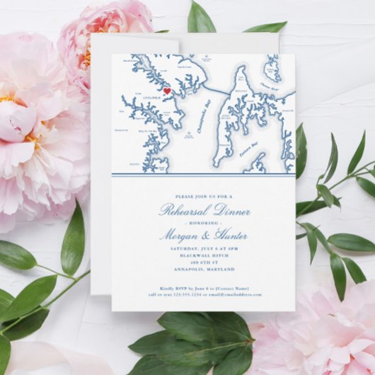 Annapolis Kent Island kaart Navy repetitie diner