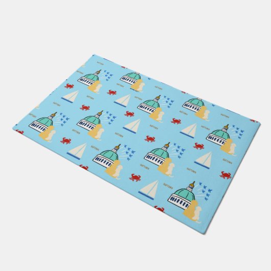 Annapolis Land, Sea, Air Hondenvoeder Mat (Schuin)