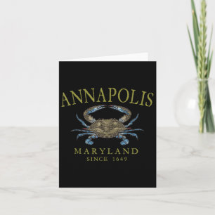 Annapolis Maryland blauwe krab sinds 1649 gebogen Kaart