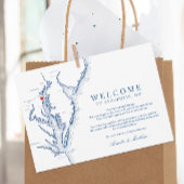 Annapolis Maryland Bruiloft Welkomstroute Bedankkaart