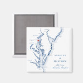 Annapolis Maryland Chesapeake Bay Kaart Trouwkaart Magneet (Voorkant / Achterkant)