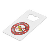 Annapolis Maryland Creditkaart Flessenopener (Voorkant Gekanteld)