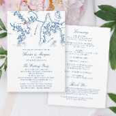 Annapolis Maryland Elegant huwelijksprogramma Programmakaart