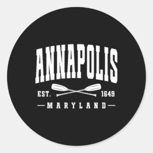 Annapolis Maryland Gesticht in 1649 Gekruiste Roei Ronde Sticker