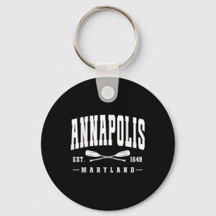 Annapolis Maryland Gesticht in 1649 Gekruiste roei Sleutelhanger