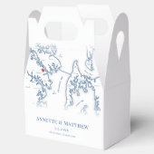 Annapolis Maryland kaart Elegante bruiloft Bedankdoosjes (Geopend)