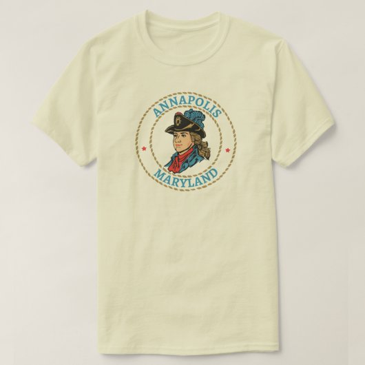 Annapolis Maryland Koloniaal T-shirt (Design voorkant)