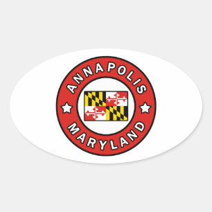 Annapolis Maryland Ovale Sticker