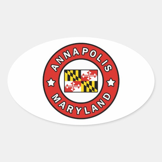 Annapolis Maryland Ovale Sticker (Voorkant)