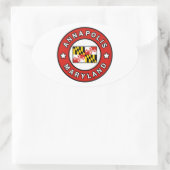 Annapolis Maryland Ovale Sticker (Tas)