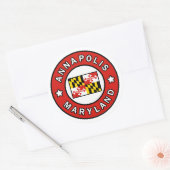 Annapolis Maryland Ronde Sticker (Envelop)