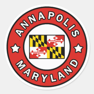 Annapolis Maryland Ronde Sticker