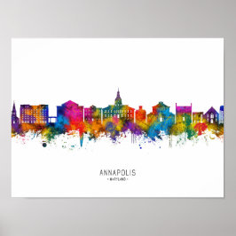 Annapolis Maryland Skyline Poster