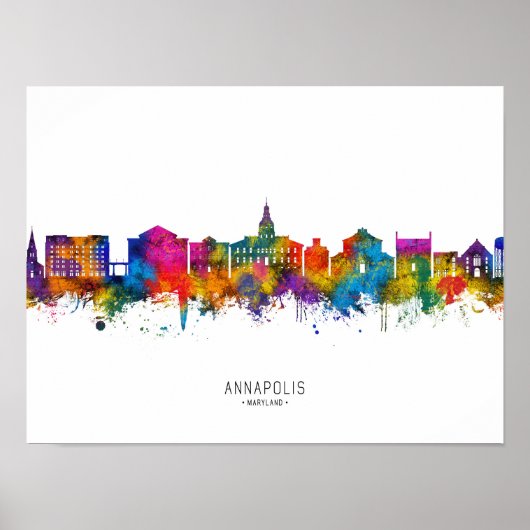 Annapolis Maryland Skyline Poster (Voorkant)
