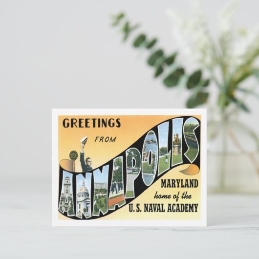 Annapolis Maryland Travel America City Briefkaart (Staand voorkant)