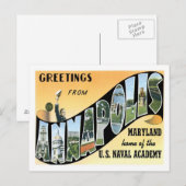 Annapolis Maryland Travel America City Briefkaart (Voorkant / Achterkant)