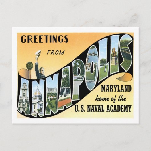 Annapolis Maryland Travel America City Briefkaart (Voorkant)