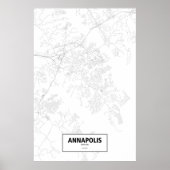 Annapolis, Maryland (zwart op wit) Poster (Voorkant)