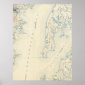 "Annapolis MD & Chesapeake Bay Map" (1902) Poster (Voorkant)