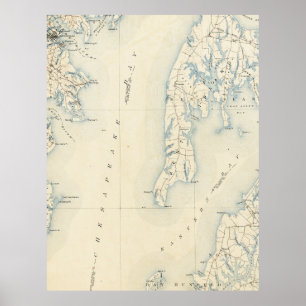  "Annapolis MD & Chesapeake Bay Map" (1902) Poster